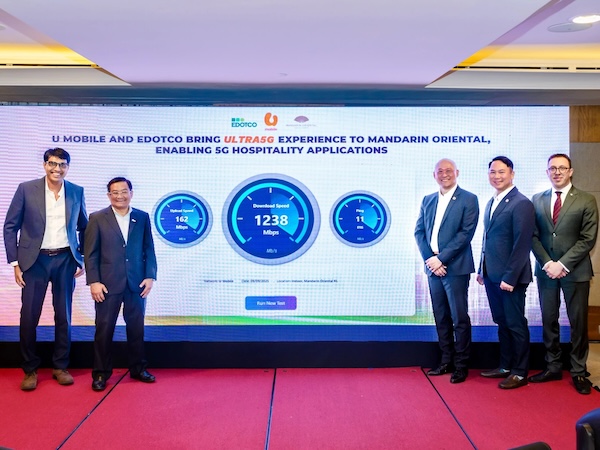 U Mobile and Edotco fill Mandarin Oriental in KLCC with 5G